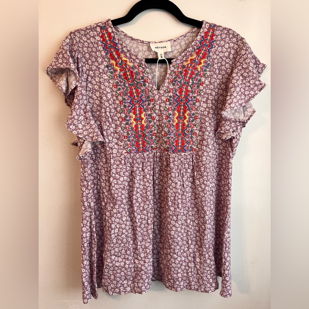 Heyson vneck pattern shirt